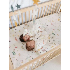 Crib Fitted Sheets-Pehr Explore the World Crib Sheet