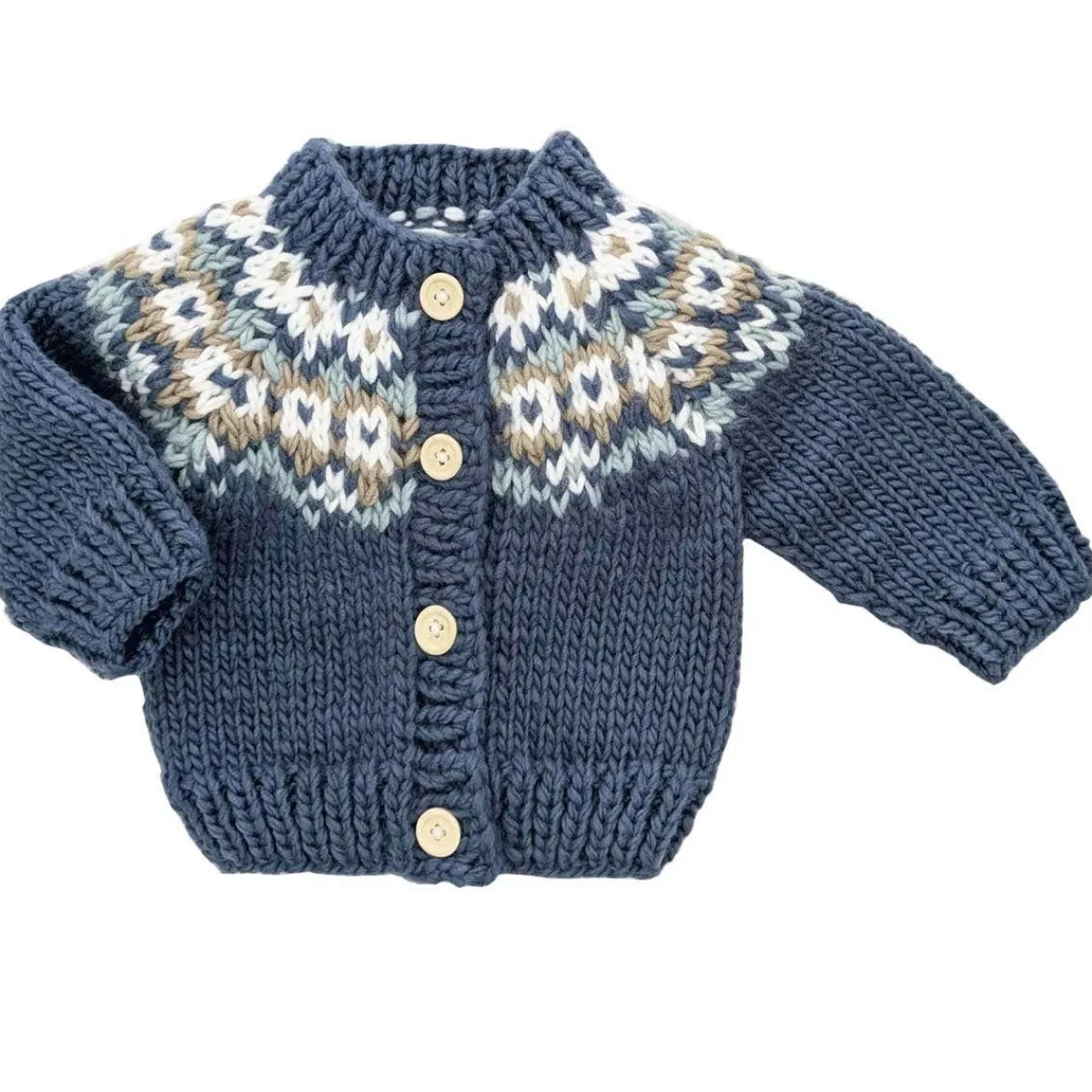 Sweaters + Jackets-Huggalugs Fairisle Cardigan