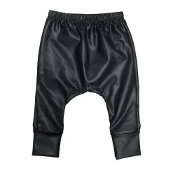 Pants|Baby Leggings-Posh & Cozy Faux Leather Harem (Infant) Black
