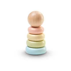 Wooden Toys|Stack + Nest Toys-Plantoys First Stacking Ring Pastel