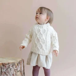 Sweaters + Jackets-Blueberry Hill Fisherman Sweater Cream