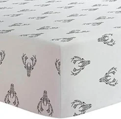 Crib Fitted Sheets-Kushies Fitted Crib Sheet Flannel (Print)