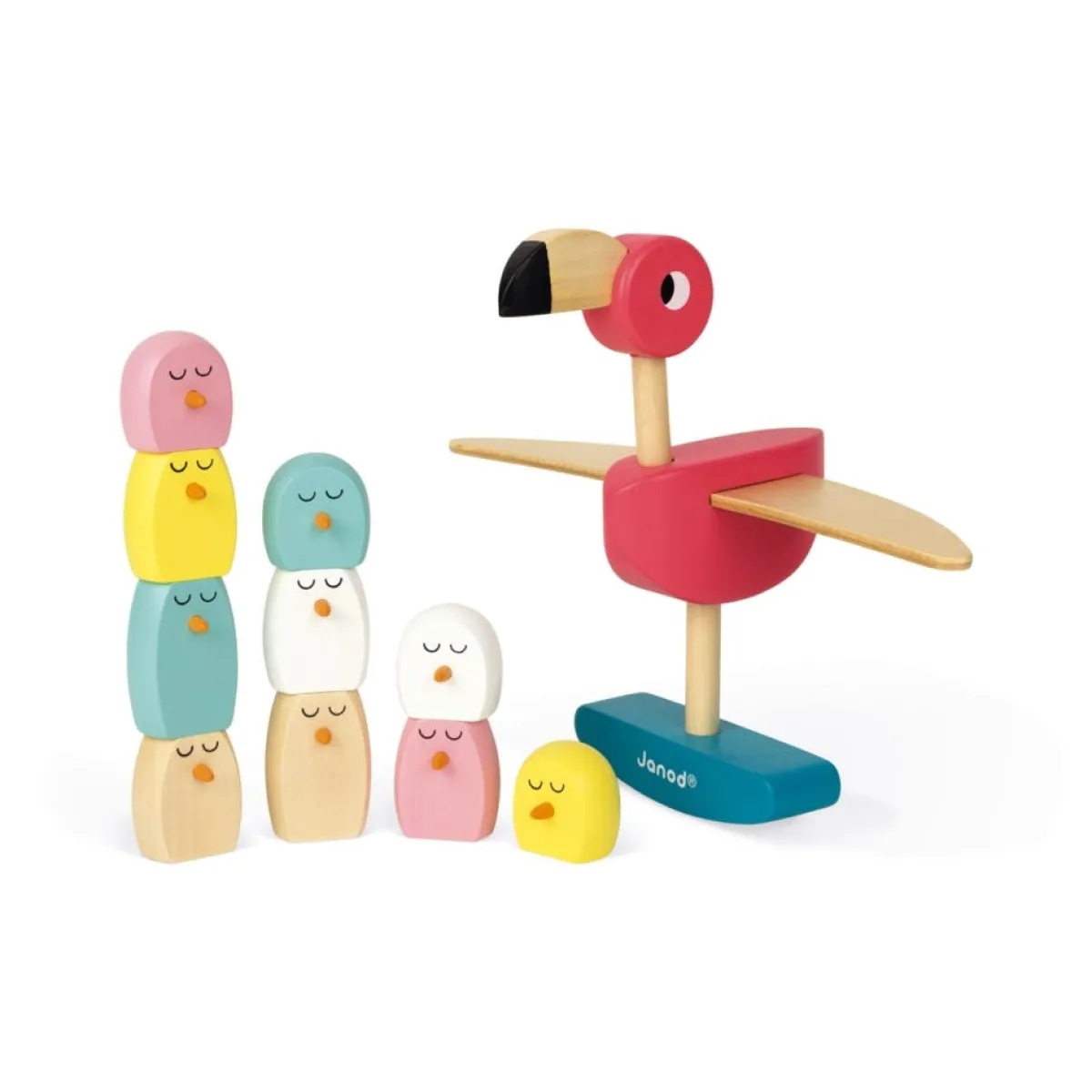 Wooden Toys|Play + Learn Toys-Janod Flamingo Balancing Game