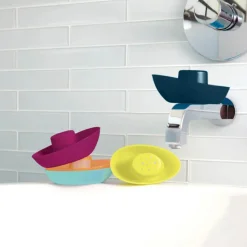 Stack + Nest Toys|Bath Toys-Boon Inc. Fleet Stacking Boat Cups