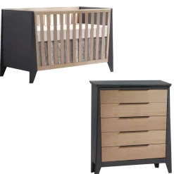 Dressers|Nursery Collections-Nest Flexx Classic Crib + Flexx 5 Drawer Dresser