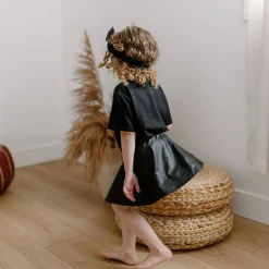 Skirts|Dresses-Posh & Cozy Flowy Skirt (Toddler) Vegan Faux Leather