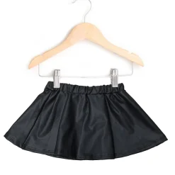 Skirts|Dresses-Posh & Cozy Flowy Skirt (Toddler) Vegan Faux Leather