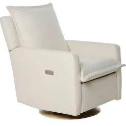 Motorized Gliders|Gliders-Oilo Flynn Swivel Glider Power Recline with Wood Base