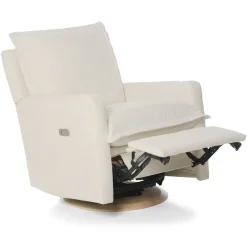 Motorized Gliders|Gliders-Oilo Flynn Swivel Glider Power Recline with Wood Base