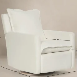 Motorized Gliders|Gliders-Oilo Flynn Swivel Glider with Power Recline Wood Base (Grade C)