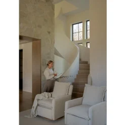 Motorized Gliders|Gliders-Oilo Flynn Swivel Glider with Power Recline Wood Base (Grade C)