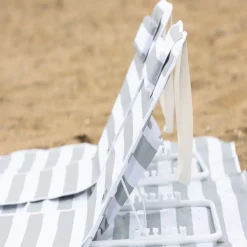 Kids Sofas + Armchairs|Travel Gear-Current Tyed Fold Out Lounger Chair Sage Stripes