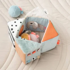 Play + Learn Toys|Blocks + Shape Sorters-Done By Deer Fold Out Sensory Cube