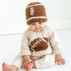 Soft Soles|Perforated Sneakers-Huggalugs Football Sweater Natural