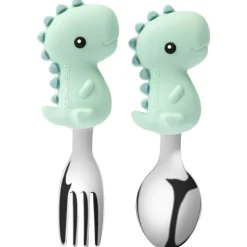 Kids Utensils|Toddler Training Utensils-Glitter & Spice Fork & Spoon Set