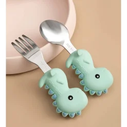 Kids Utensils|Toddler Training Utensils-Glitter & Spice Fork & Spoon Set