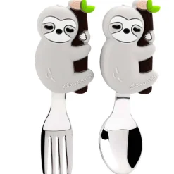 Kids Utensils|Toddler Training Utensils-Glitter & Spice Fork & Spoon Set