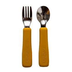 Kids Utensils|Toddler Training Utensils-Minika Fork & Spoon Set