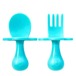 Toddler Training Utensils-Grabease Fork & Spoon Set