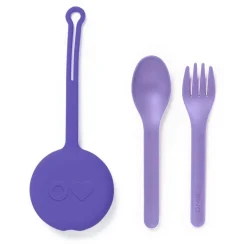 Kids Utensils|Toddler Training Utensils-OmieLife Fork, Spoon + Pod Set