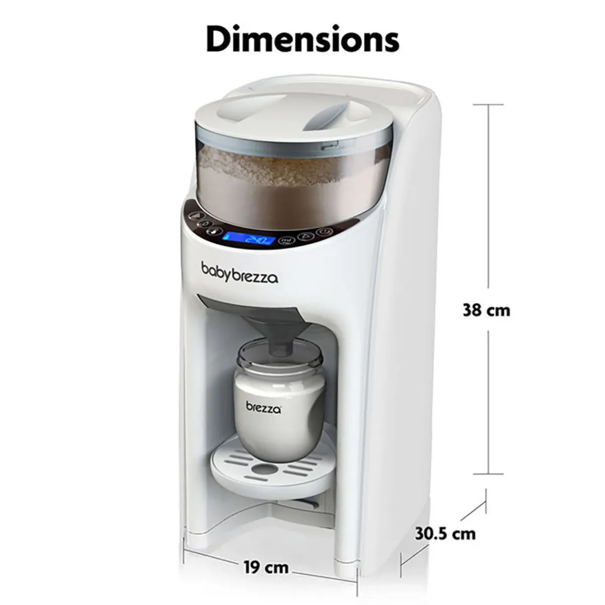 Formula Dispensers|Bottle Warmers-Baby Brezza Formula Pro Advanced - White on White