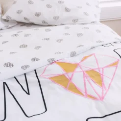 Kids Bedding-Lolli Living Full Duvet Set - Paper Hearts