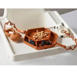 Kids Plates + Bowls|Grip + Suction Dishes-Smack Fun Fun Tray with 2-Straps