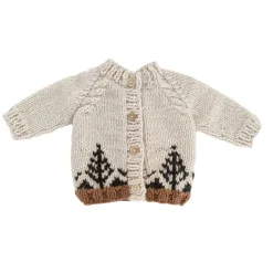 Winter Coats|Sweaters + Jackets-Huggalugs Garter Stitch Forest Cardigan