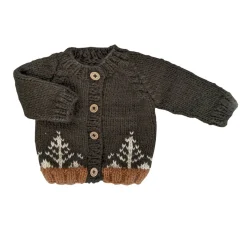 Winter Coats|Sweaters + Jackets-Huggalugs Garter Stitch Forest Cardigan