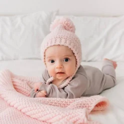 Winter Hats-Huggalugs Garter Stitch Knit Bonnet