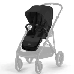 Stroller Accessories-Cybex Gazelle S 2nd Seat - Black/Moon Black