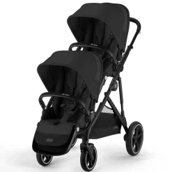 Stroller Accessories-Cybex Gazelle S 2nd Seat - Black/Moon Black