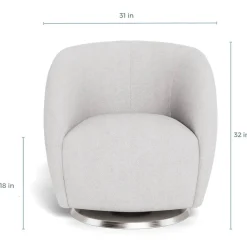 Gliders-Monte Design Gem Swivel Glider - Fabric