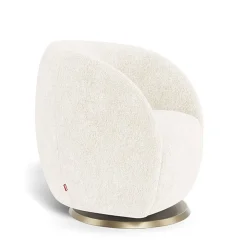Gliders-Monte Design Gem Swivel Glider - Faux Sheepskin