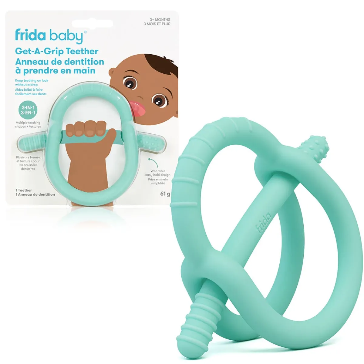 Teethers|Pacifiers + Clips-Fridababy Get-A-Grip Teether