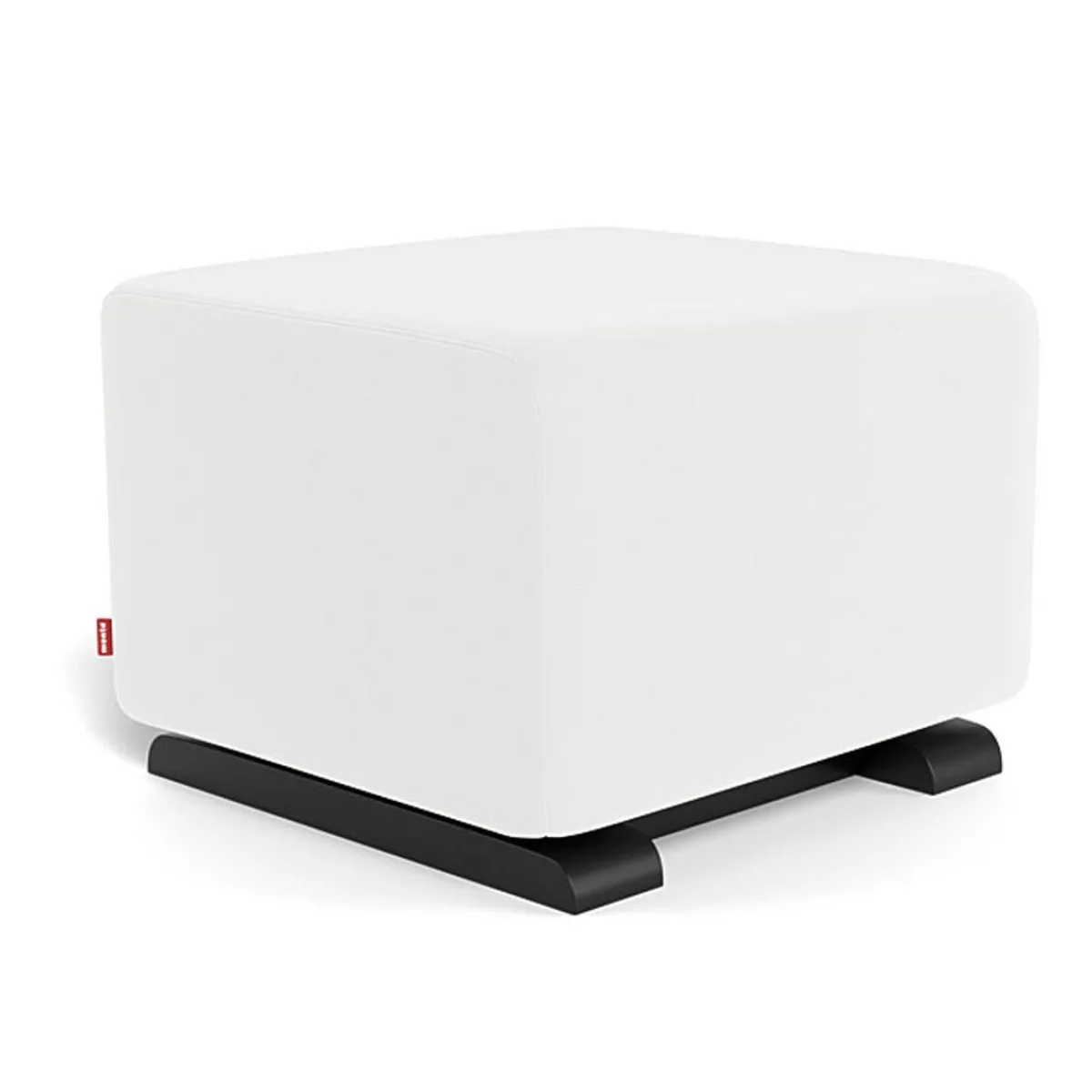 Ottomans-Monte Design Gliding Ottoman - Enviroleather w/ Espresso Base