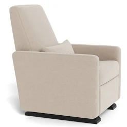 Gliders|Motorized Gliders-Monte Design Grano Glider Motorized Recliner - Wool Fabric w/ Espresso Base