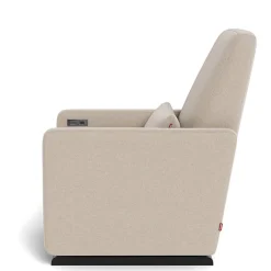 Gliders|Motorized Gliders-Monte Design Grano Glider Motorized Recliner - Wool Fabric w/ Espresso Base