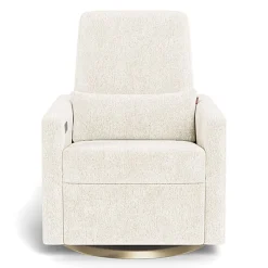 Gliders|Motorized Gliders-Monte Design Grano Glider Motorized Swivel Recliner - Faux Sheepskin