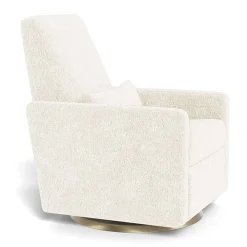 Gliders|Motorized Gliders-Monte Design Grano Glider Motorized Swivel Recliner - Faux Sheepskin