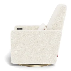 Gliders|Motorized Gliders-Monte Design Grano Glider Motorized Swivel Recliner - Faux Sheepskin