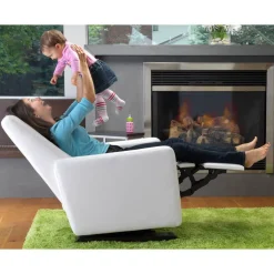 Gliders-Monte Design Grano Glider Recliner - Fabric with Espresso Base