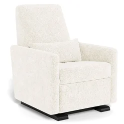 Gliders-Monte Design Grano Glider Recliner - Faux Sheepskin with Espresso Base