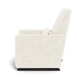 Gliders-Monte Design Grano Glider Recliner - Faux Sheepskin with Espresso Base