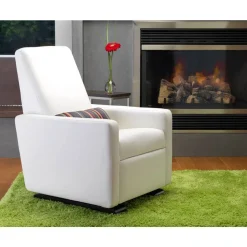 Gliders-Monte Design Grano Glider Recliner - Wool Fabric with Espresso Base