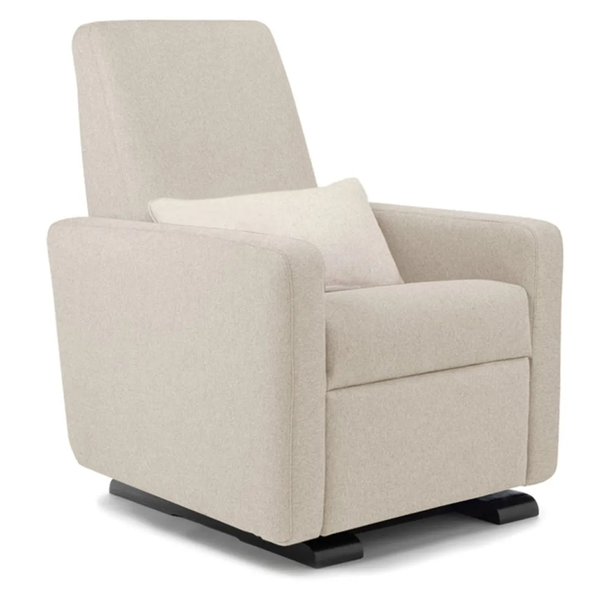 Gliders-Monte Design Grano Glider Recliner - Wool Fabric with Espresso Base