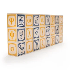 Wooden Toys|Blocks + Shape Sorters-Uncle Goose Greek ABC Blocks
