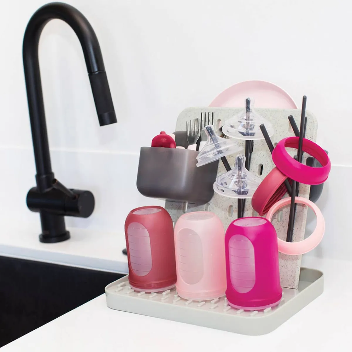 Bottle Brushes + Drying Racks-Boon Inc. Groove Drying Rack