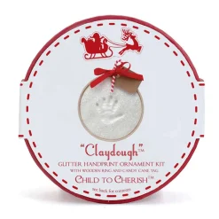 Holiday Decorations-Child To Cherish Handprint Ornament in Wood Ring