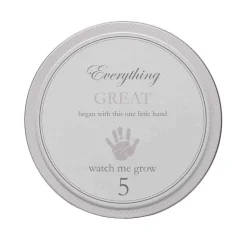 Decorative Objects-Child To Cherish Handprints Tower of Time Gray